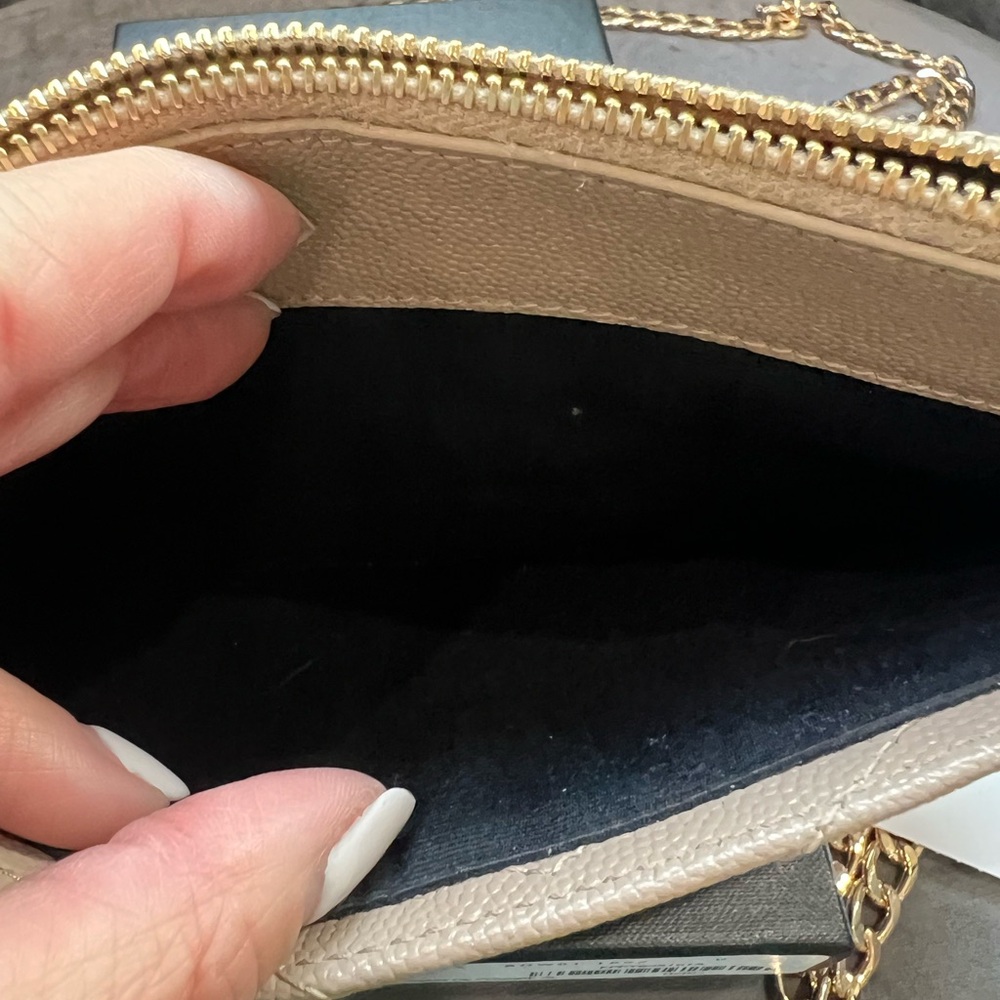Beige YSL monogram clutch / crossbody bag - Picture 7 of 11